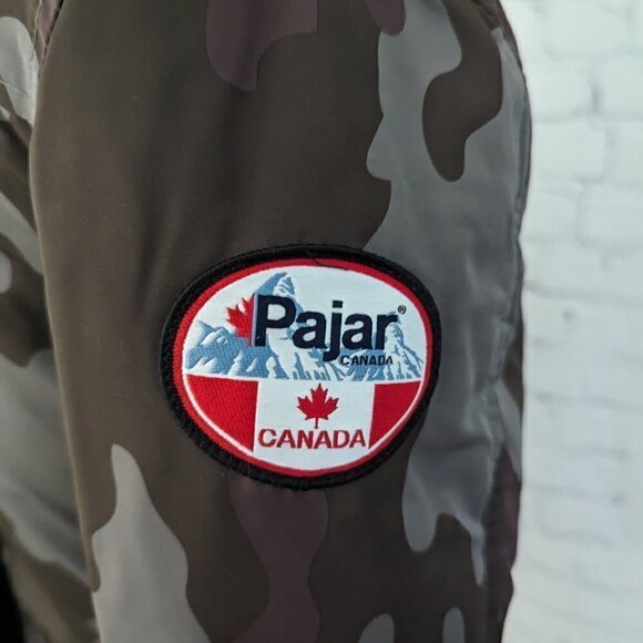 PAJAR CANADA Green Camo Feather Down Faux Fur Parka Sherpa S - Picture 6 of 9